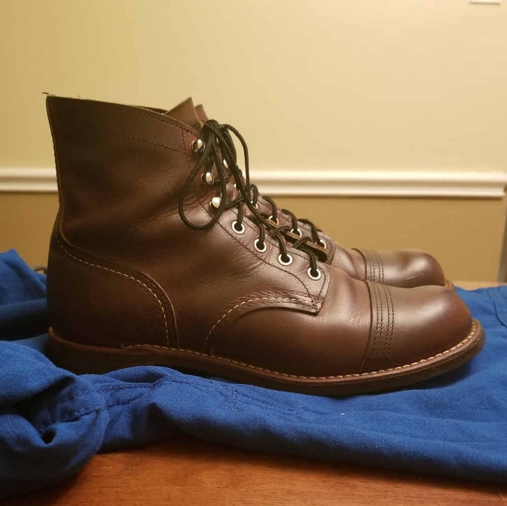 Previously enjoyed Red Wing Iron Ranger 8085 boots